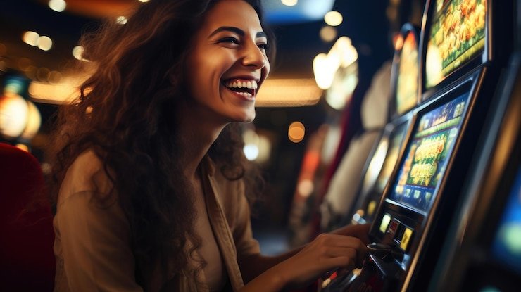 Dealer kasino langsung menunjukkan kartu dalam sesi permainan streaming interaktif